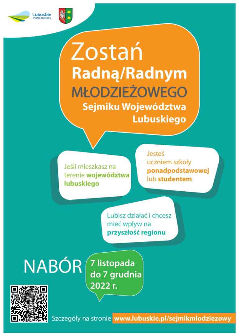   Zostań młodzieżowym radnym Sejmiku Województwa Lubuskiego Nabór trwa