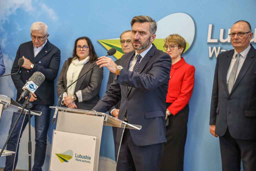 Konferencja prasowa w UMWL w Zielonej Górze.