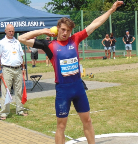 Hubert Trościanka na Ogólnopolskiej Olimpiadzie Młodzieży w Chorzowie Fot. ULKS Uczniak Szprotawa/Facebook