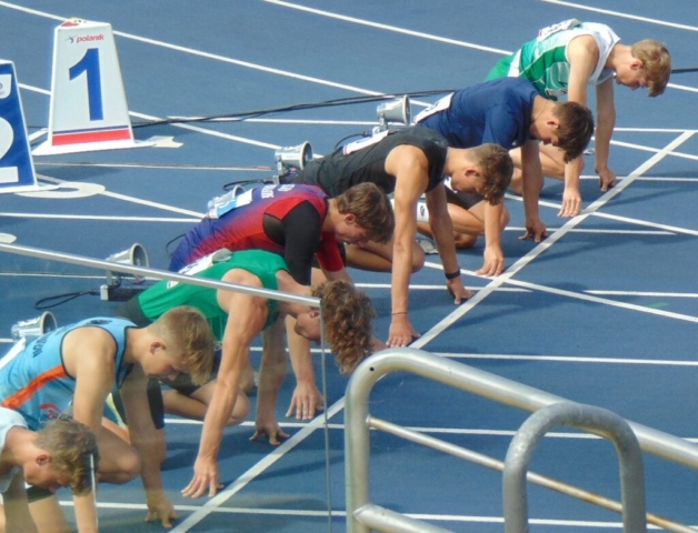 Hubert Trościanka na Ogólnopolskiej Olimpiadzie Młodzieży w Chorzowie Fot. ULKS Uczniak Szprotawa/Facebook