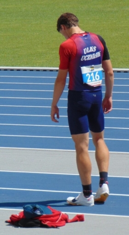 Hubert Trościanka na Ogólnopolskiej Olimpiadzie Młodzieży w Chorzowie Fot. ULKS Uczniak Szprotawa/Facebook