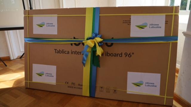 Konferencja prasowa w sprawie rewitalizacji parku przy pałacu w Zaborze