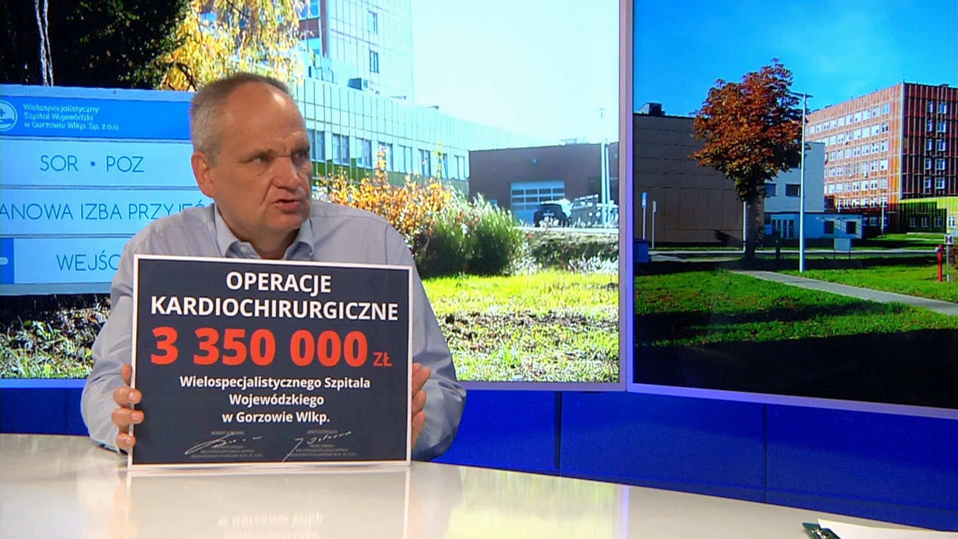   Prezes gorzowskiego szpitala wystawia czek rządowi za kardiochirurgię WIDEO