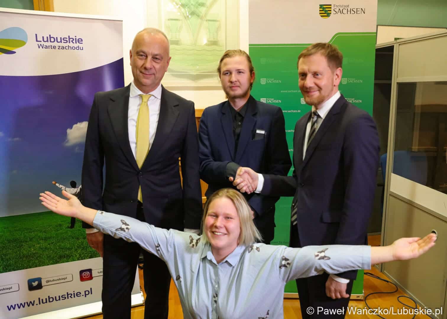   Lubuskie Saksonia Regionalne spotkanie na szczycie w niemieckim Weisswasser WIDEO