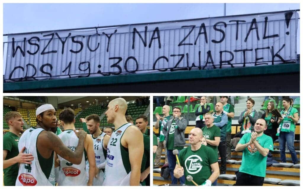 Kolaż ze zdjęć dotyczących klubu koszykarskiego