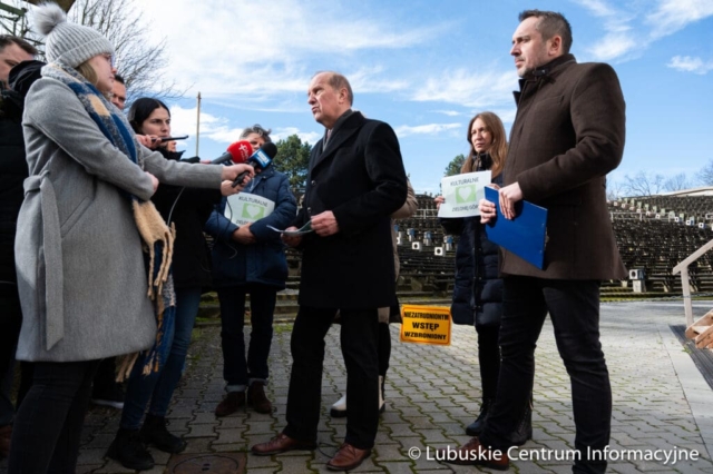 Konferencja prasowa nt. amfiteatru w Zielonej Górze Konferencja prasowa nt. amfiteatru w Zielonej Górze