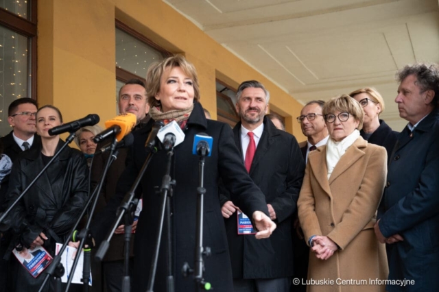 Konferencja Marcina Pabierowskiego z Aleksandrą Gajewską, Hanną Zdanowską i Jackiem Karnowski. 19.04.2024