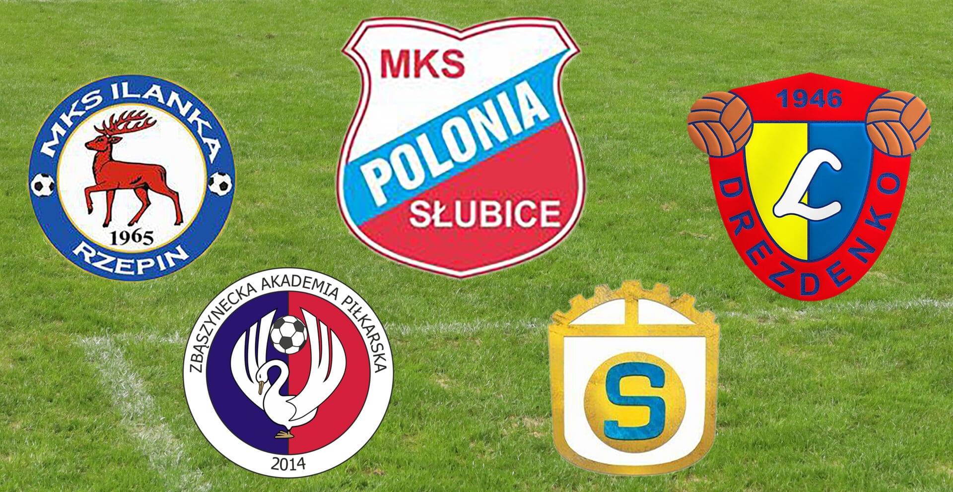 Logotyp klubów sportowych na tle murawy  Polonia wygrywa hit kolejki Gol z połowy boiska PODSUMOWANIE