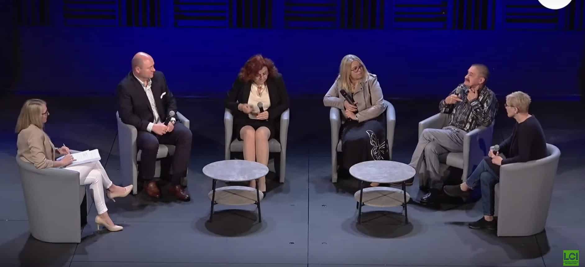 Debata LCI Na zdjęciu od lewej Kaja Rostkowska   LCI prof Paweł Golusiński doktor Róża Pożniak Balicka doktor Diana Cząstkiewicz Trawińska Jan Ciszkowski doktor Wioleta Sokal  Debata LCI o profilaktyce raka Zawsze mówimy że nas to nie dotyczy