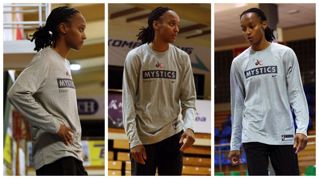 Kolaż ze zdjęć kobiety w sportowym stroju