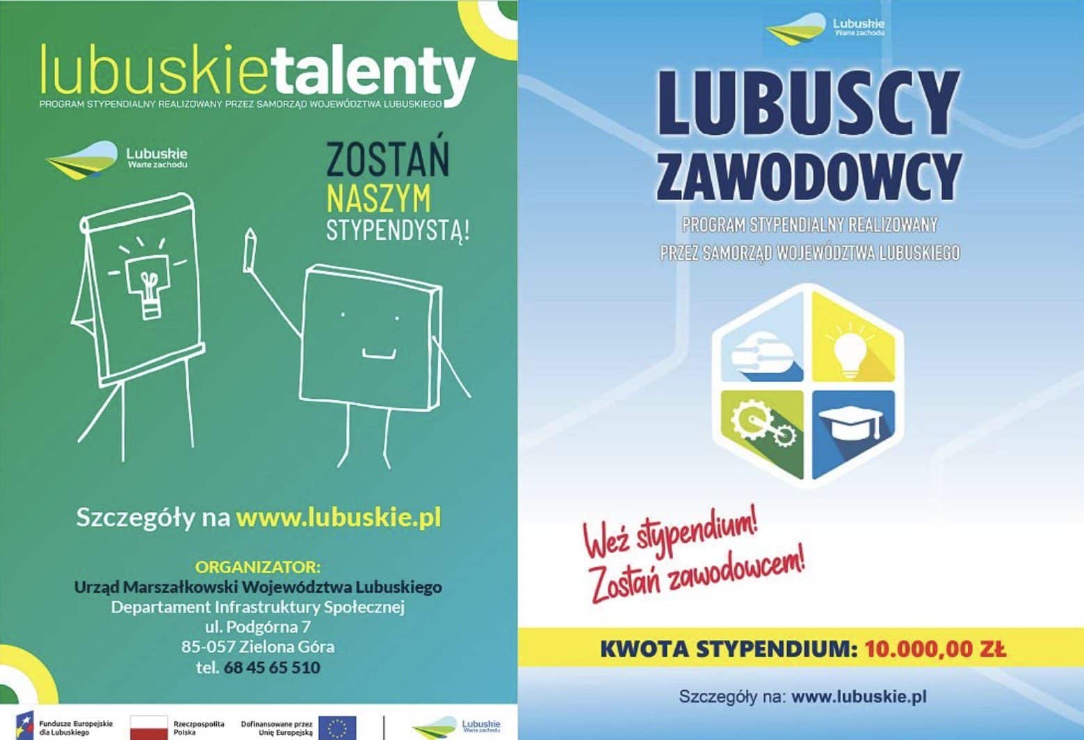 Lubuskie Talenty Lubuscy Zawodowcy   stypendia Marszałka Województwa Lubuskiego  Szukają lubuskich talentów i zawodowców