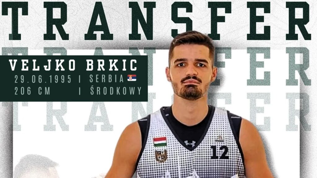 Zastal sięga po posiłki. Veljko Brkić nowym środkowym Plansza z wizerunkiem mężczyzny i napisem transfer