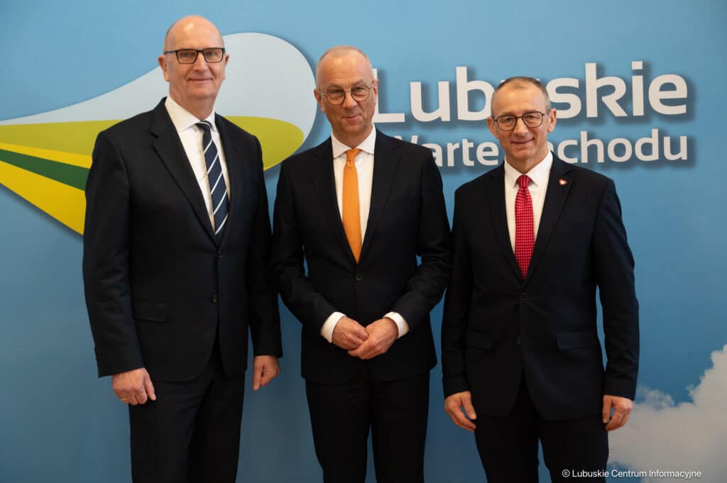 Wizyta w Lubuskiem Premiera Kraju Związkowego Brandenburgia dra Dietmara Woidke. 17.02.2025
