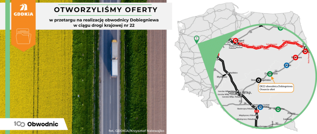 Otwarcie ofert na obwodnicę Dobiegniewa. źródło: GDDKiA oddział w Zielonej Górze