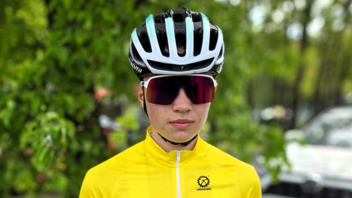 Norbert Czekay Chłopak w kolarskim kasku Norbert Czekay i duży sukces w Małym Wyścigu Pokoju