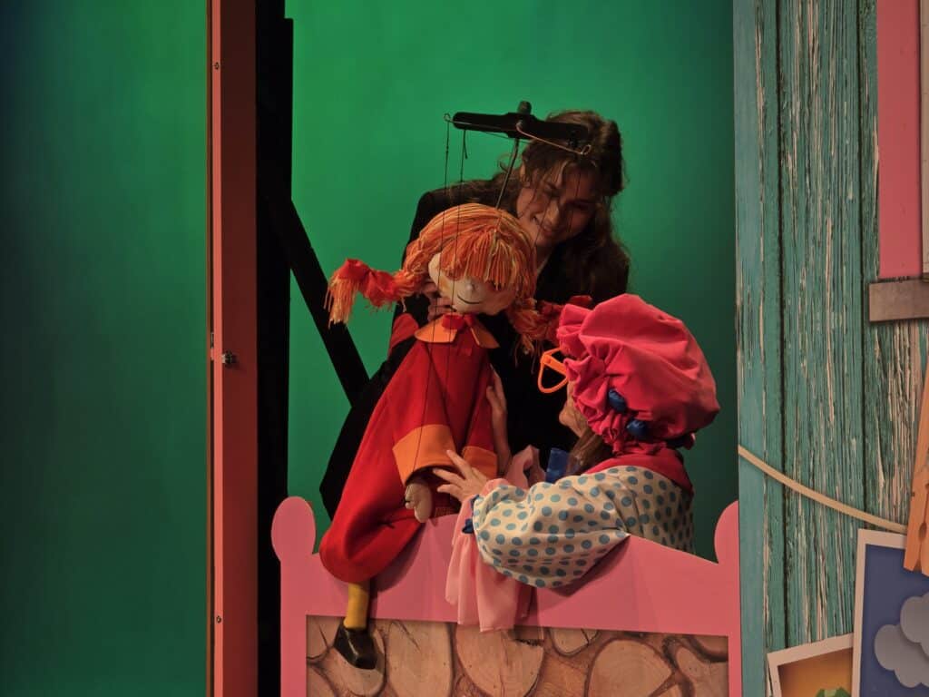 Fragment próby spektaklu "Czerwony Kapturek"