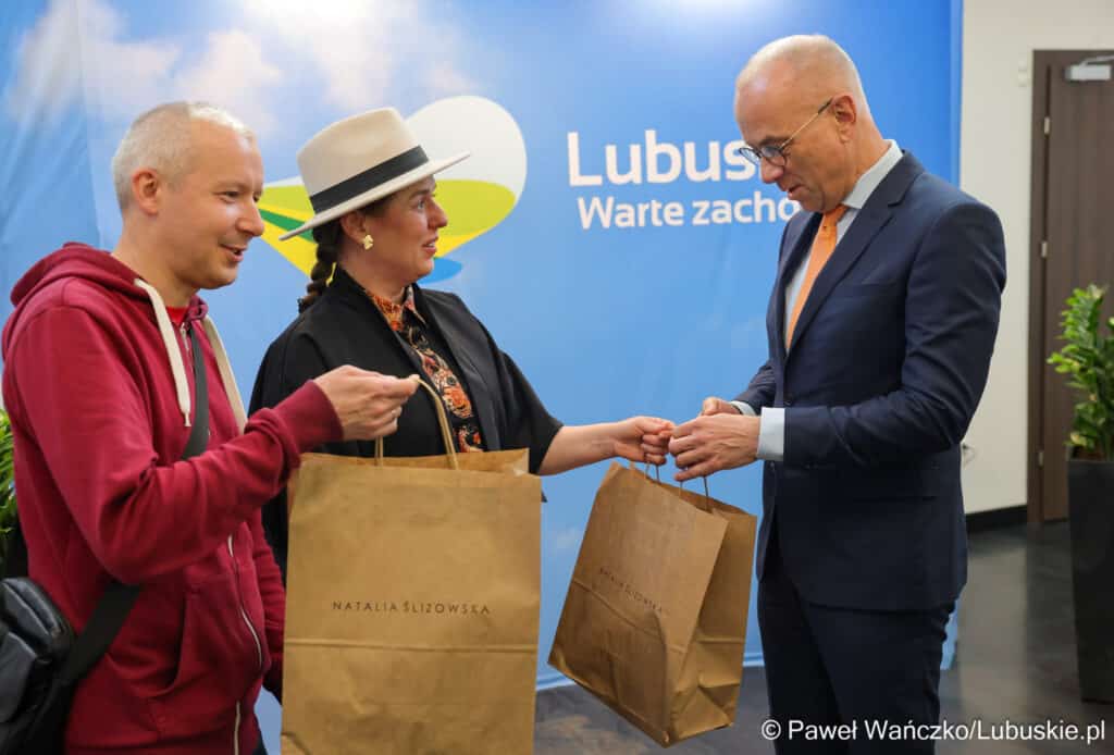 Natalia Ślizowska z wizytą u marszałka województwa Marcina Jabłońskiego. Fot. lubuskie.