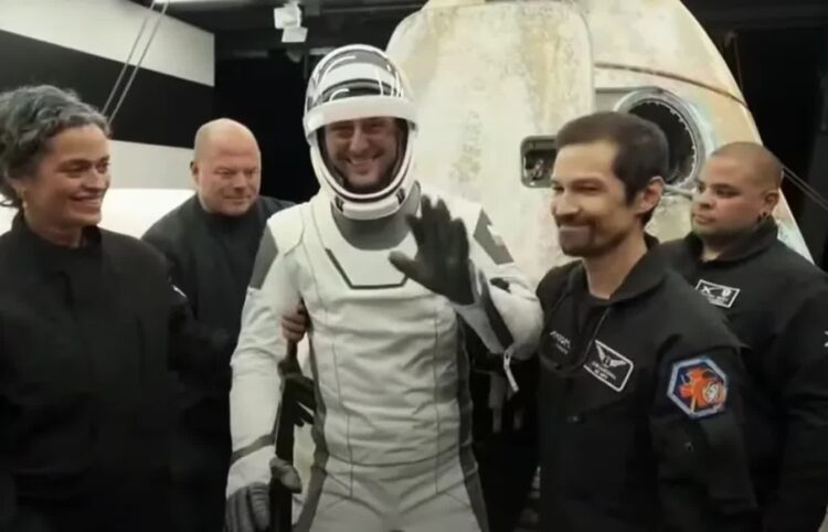 Misja Sławosza Uznańskiego daje impuls Polakom i Lubuszanom Sławosz Uznański-Wiśniewski. Screen AX-4.