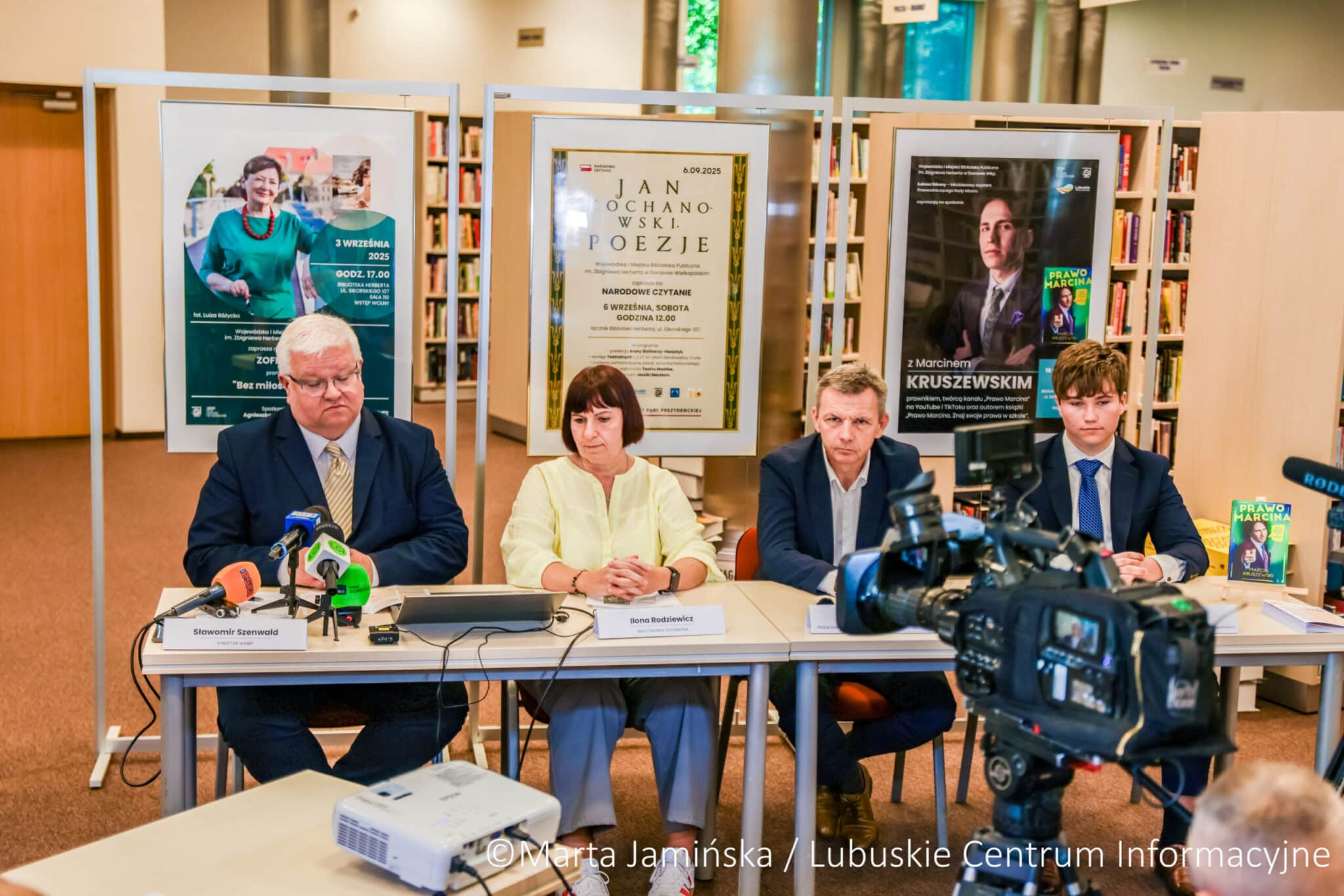 Konferencja prasowa w WiMBP w Gorzowie Wlkp  Wrzesień w bibliotece Herberta naszpikowany wydarzeniami