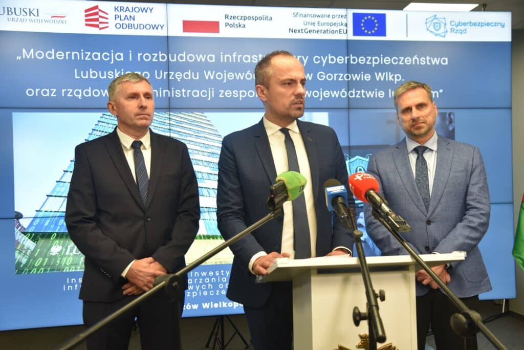 Konferencja prasowa w Lubuskim Urzędzie Wojewódzkim.