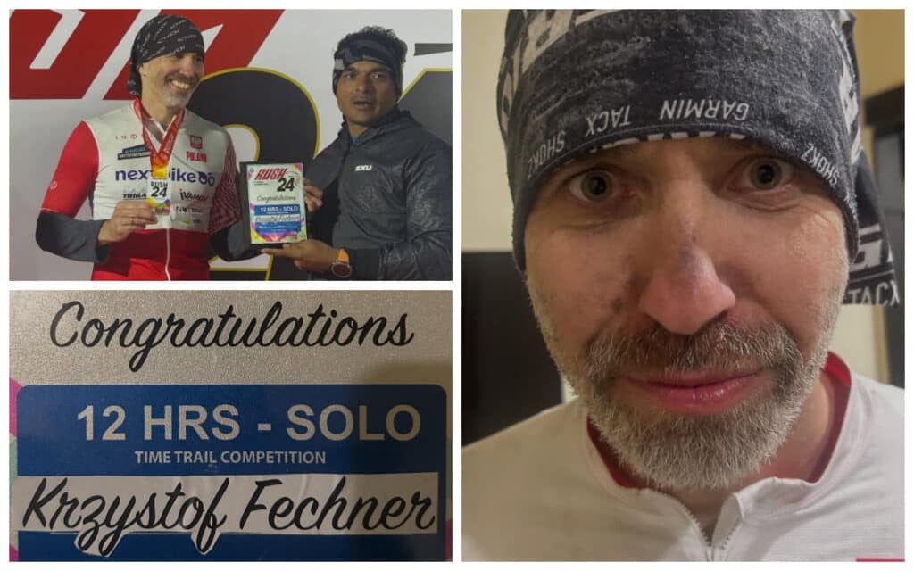 Kolaż zdjęć. Na głównym zdjęciu mężczyzna w czapce