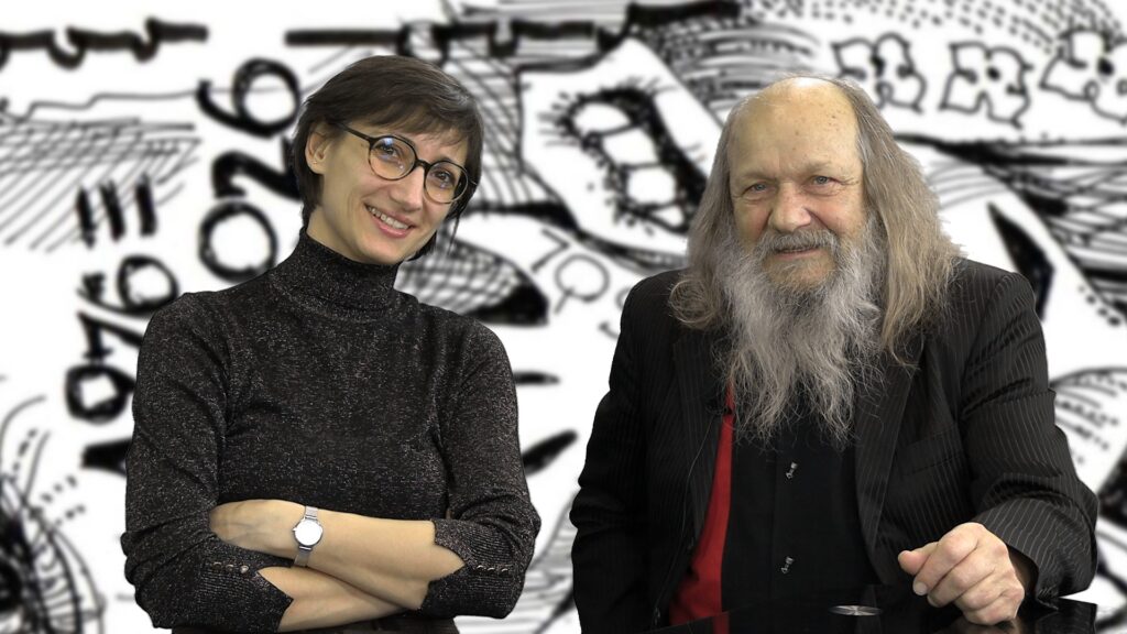 Mirosława Szott i Edward Gramont w studiu LCI