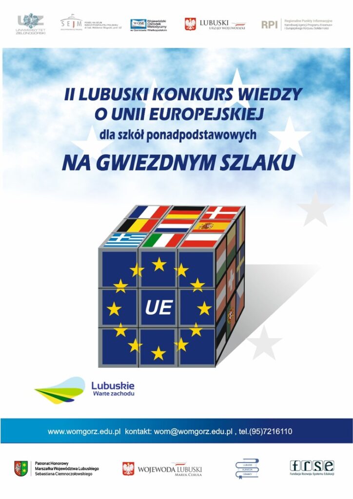   II Lubuski Konkurs Wiedzy o Unii Europejskiej Trwają zapisy