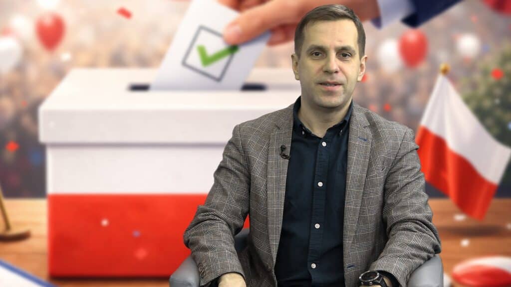 dr Piotr Pochyły w studiu LCI