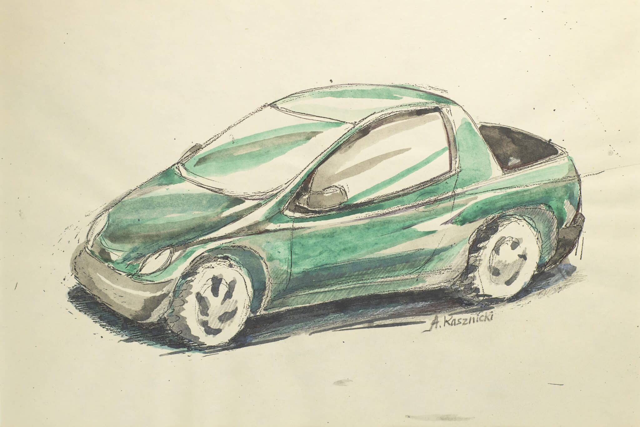 Daewoo-FSO Antoni Kasznicki II poł lat 90 XX w kopia wystawa Design polskiej motoryzacji przenikanie innowacja implozja Modna motoryzacja w muzeum