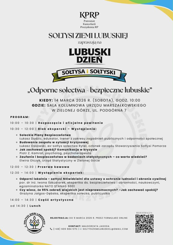   Lubuskie sołtyski i sołtysi spotkają się w Zielonej Górze