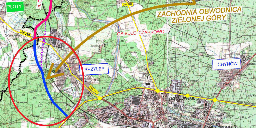 mapka-1024x511 W 2029 roku objedziemy Zieloną Górę od zachodu